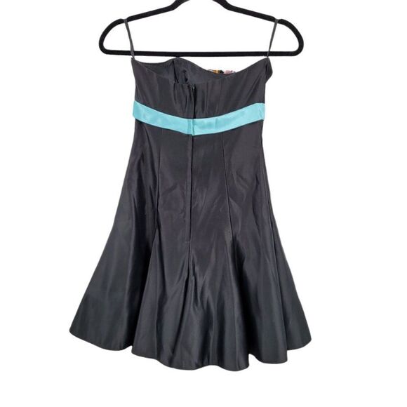 Vtg Jessica McClintock Dress XS Black Upcycled Day Of The Dead Fit & Flare Mini - Picture 3 of 9